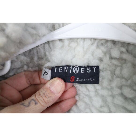 Vtg 90s Streetwear Mens XL Deep Pile Fleece Lined Hooded Flannel Shirt Jacket - Picture 5 of 16